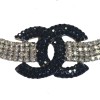 Bracelet CHANEL "Paris Dubai" en strass noirs et blancs