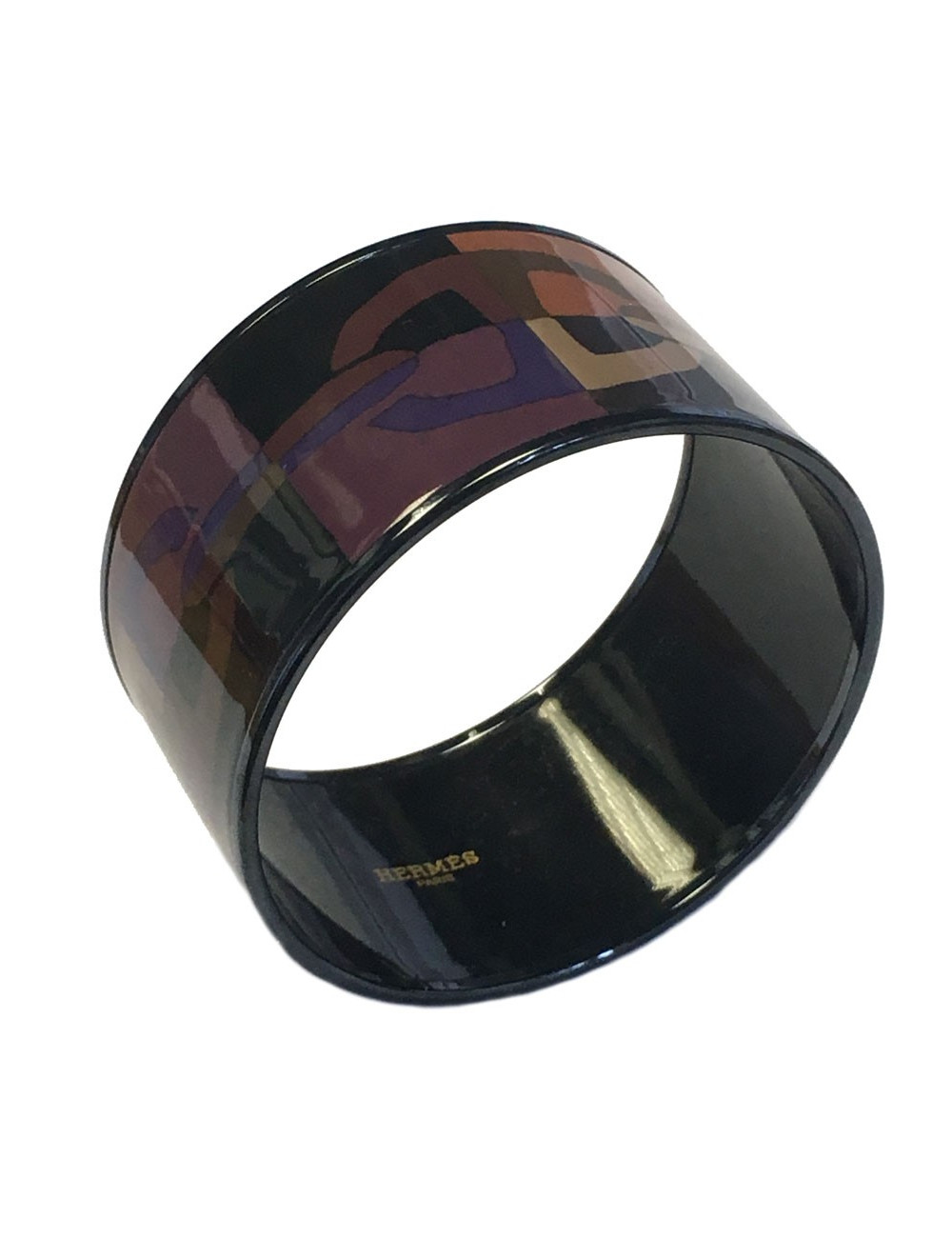  Bracelet HERMES MM en émail surteint motif chaine d'ancre