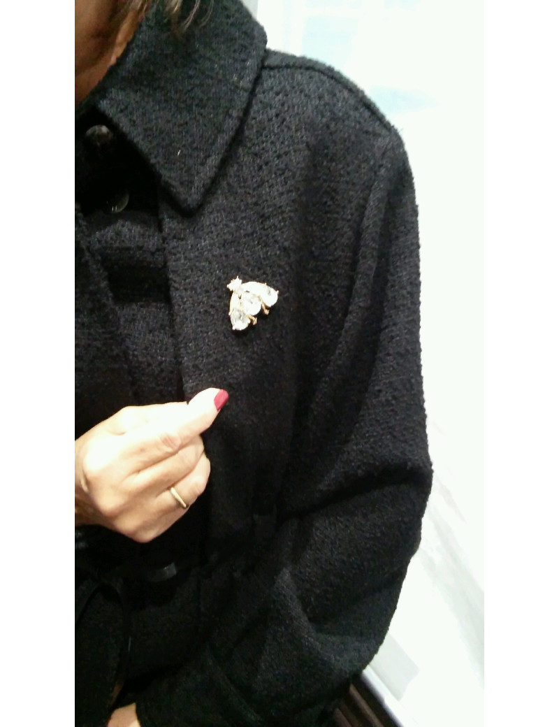 Broche Abeille CHRISTIAN DIOR en strass 