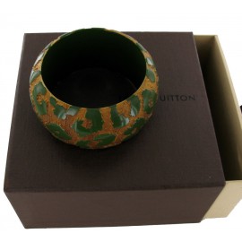 "Camouflage" LOUIS VUITTON Bangle green wood