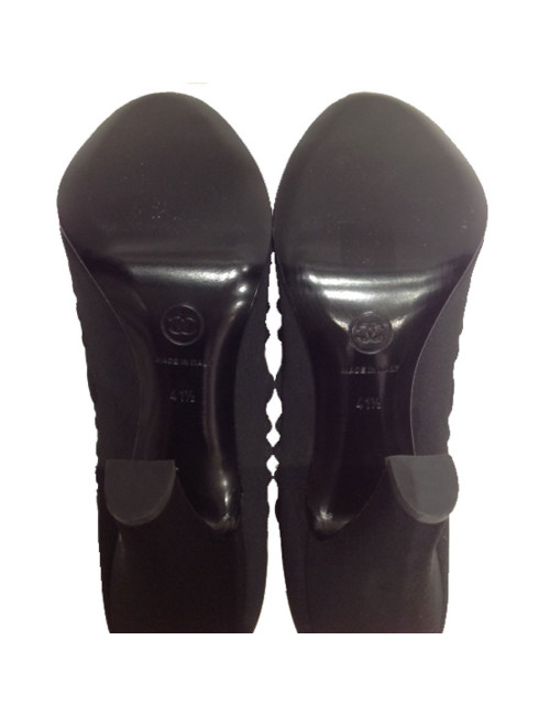 Pumps Couture CHANEL T41, 5 dotted black Jersey