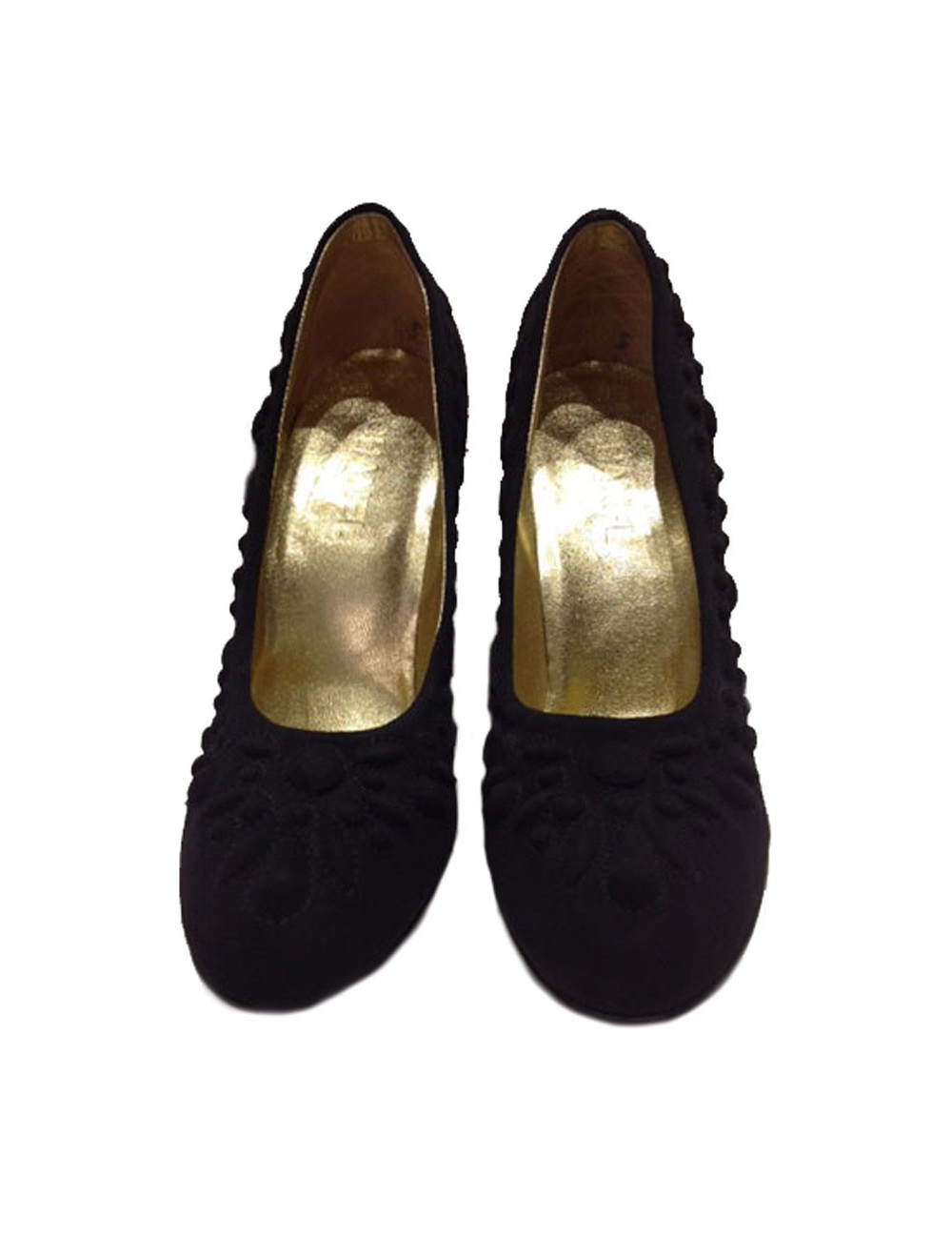 Pumps Couture CHANEL T41, 5 dotted black Jersey