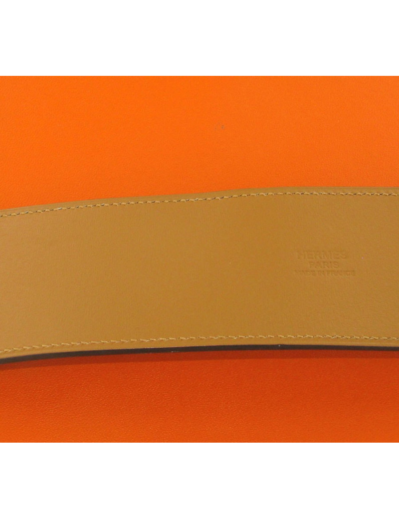 Ceinture T85 HERMÈS "Shadow" en cuir veau barénia t85