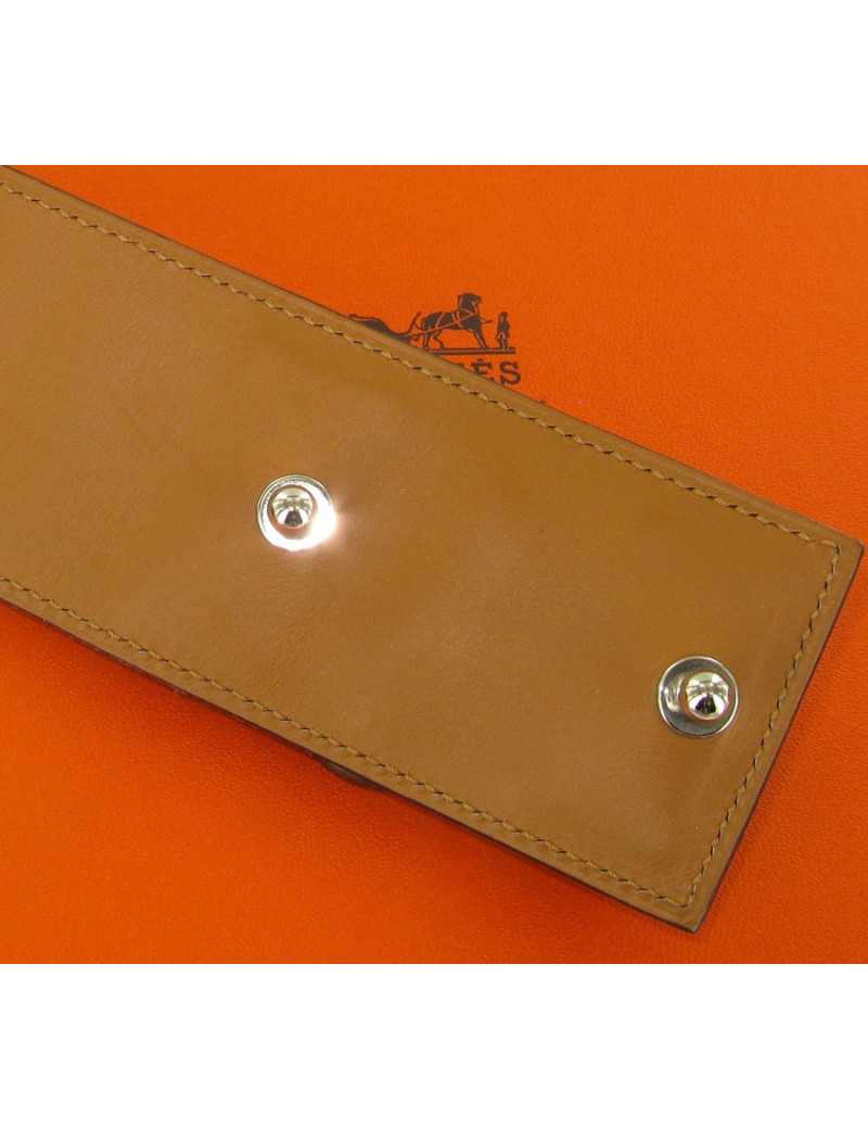 Ceinture T85 HERMÈS "Shadow" en cuir veau barénia t85
