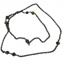 MARGUERITE of VALOIS cabochons and ruthenium necklace
