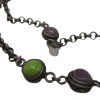 MARGUERITE of VALOIS cabochons and ruthenium necklace