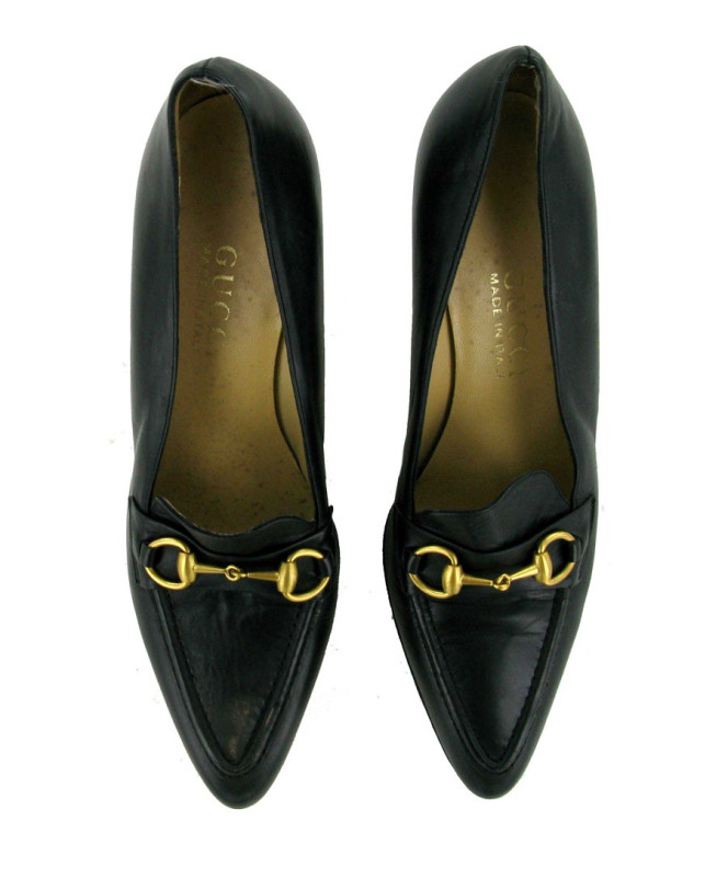 Pumps Gucci black leather SHOES