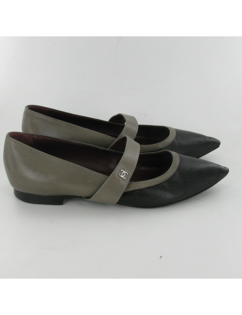 Ballerines bicolores T38 CHANEL
