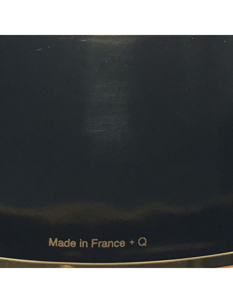 Bracelet HERMES  large en émail noir, jaune et gris motif collier de chien