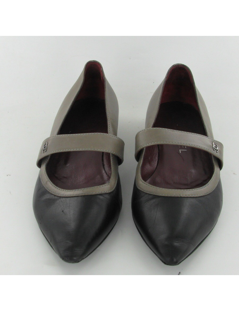 Ballerines bicolores T38 CHANEL