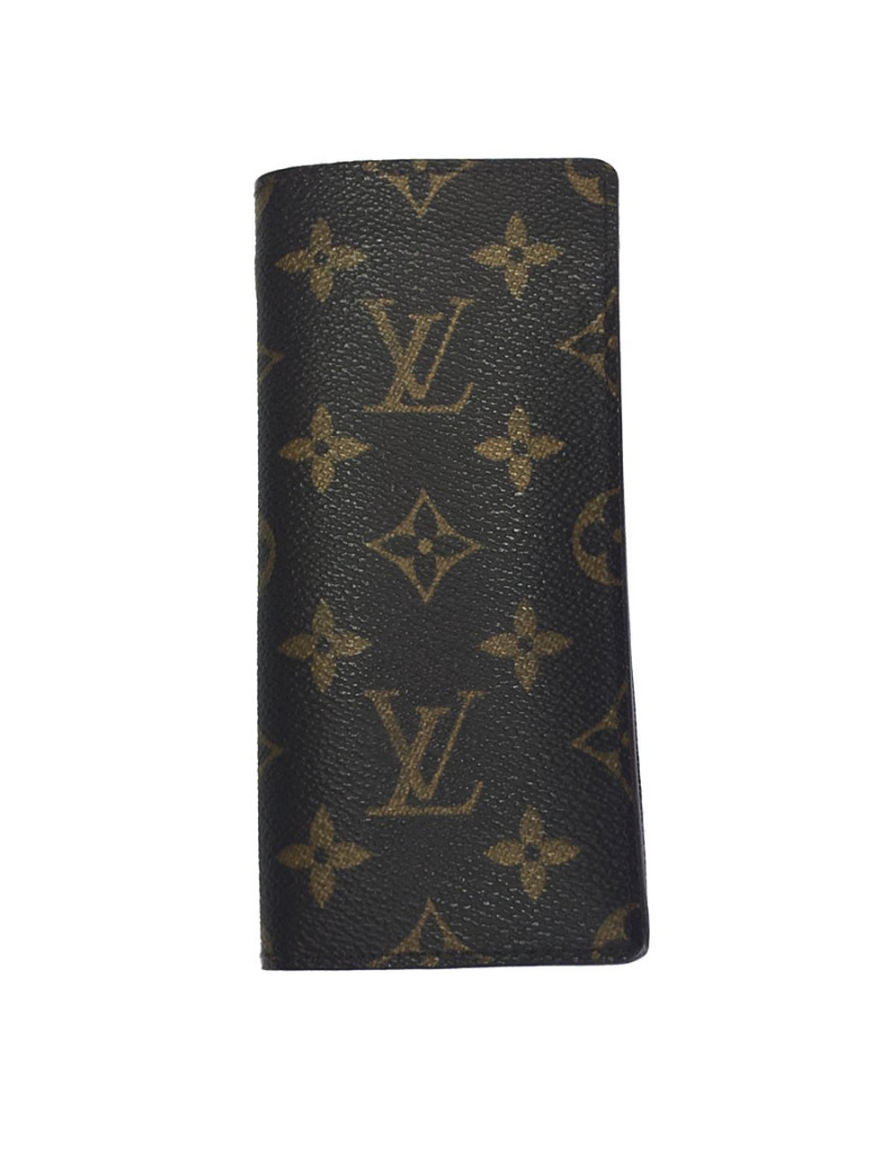 Etui à lunettes LOUIS VUITTON toile enduite monogrammée
