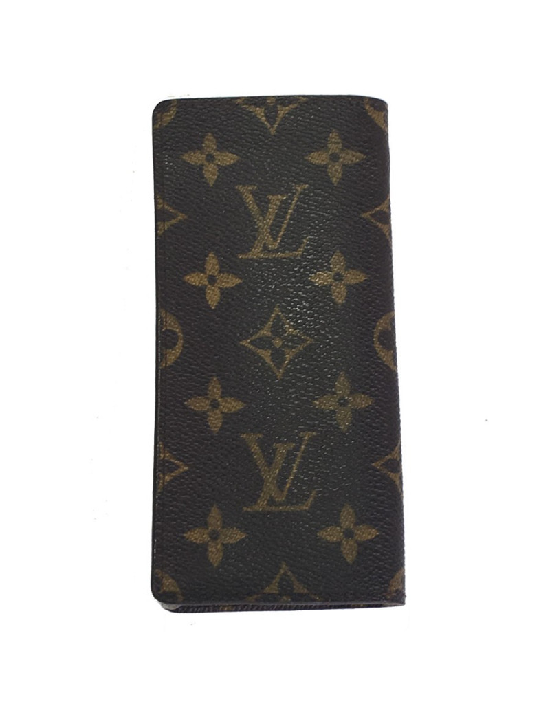 Etui à lunettes LOUIS VUITTON toile enduite monogrammée