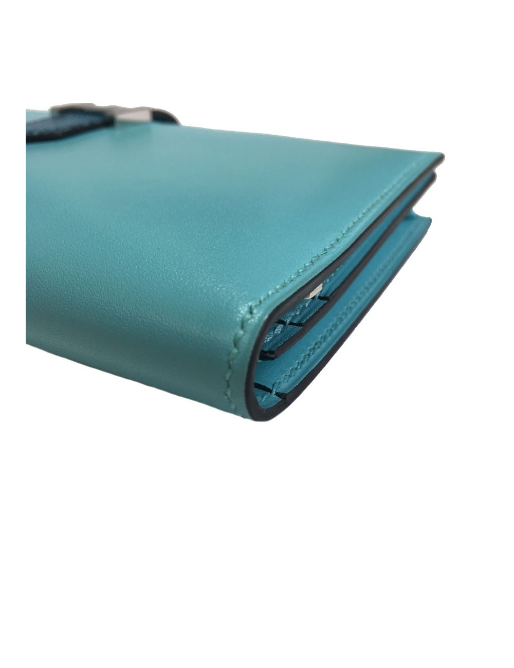 Portfolio Béarn HERMES leather and Blue lizard