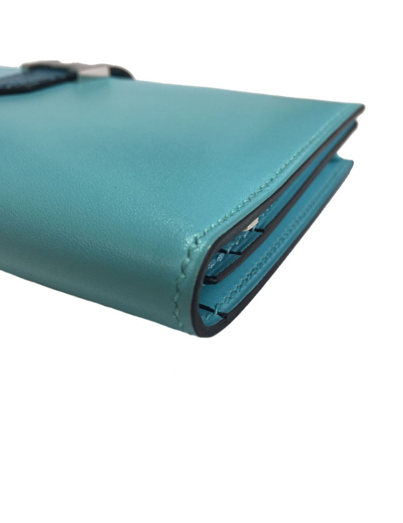 Portfolio Béarn HERMES leather and Blue lizard