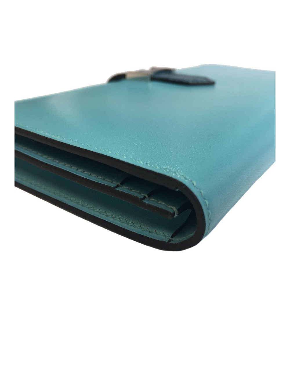 Portfolio Béarn HERMES leather and Blue lizard