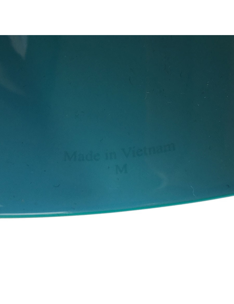 Curved lacquered HERMES bracelet green and blue