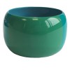 Curved lacquered HERMES bracelet green and blue
