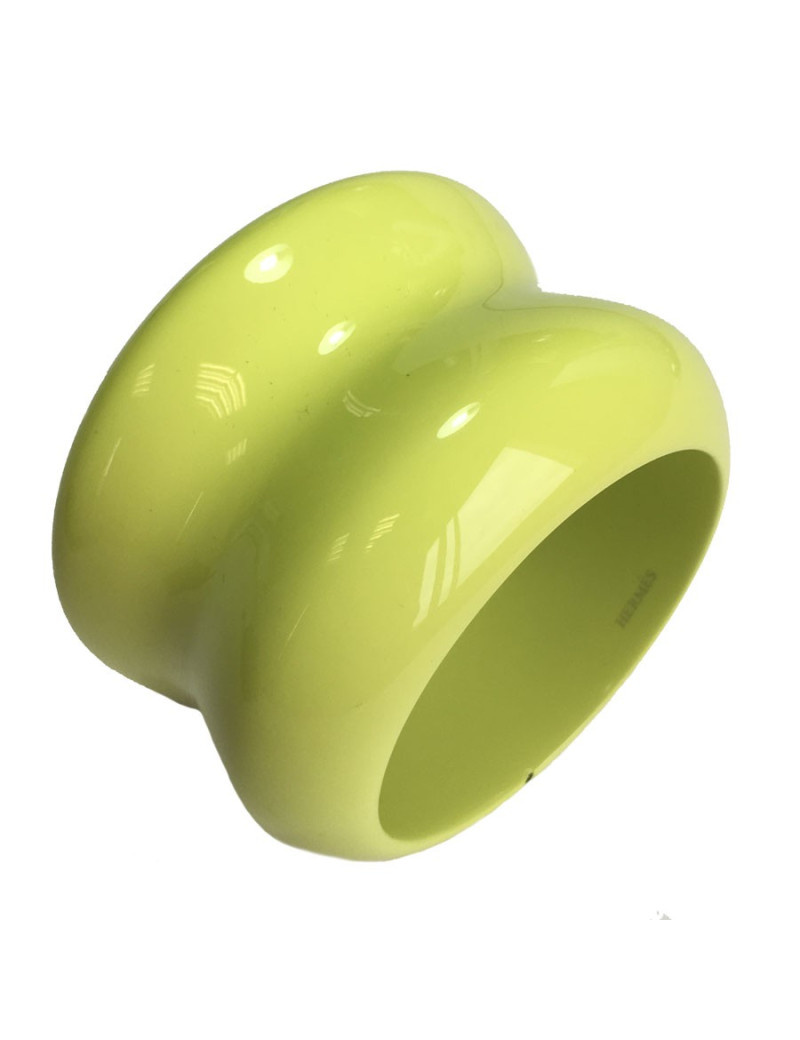 HERMES bracelet in  anise green lacquered wood
