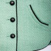 Chanel T 36 fr "Les fonds marins" jacket in green cotton tweed