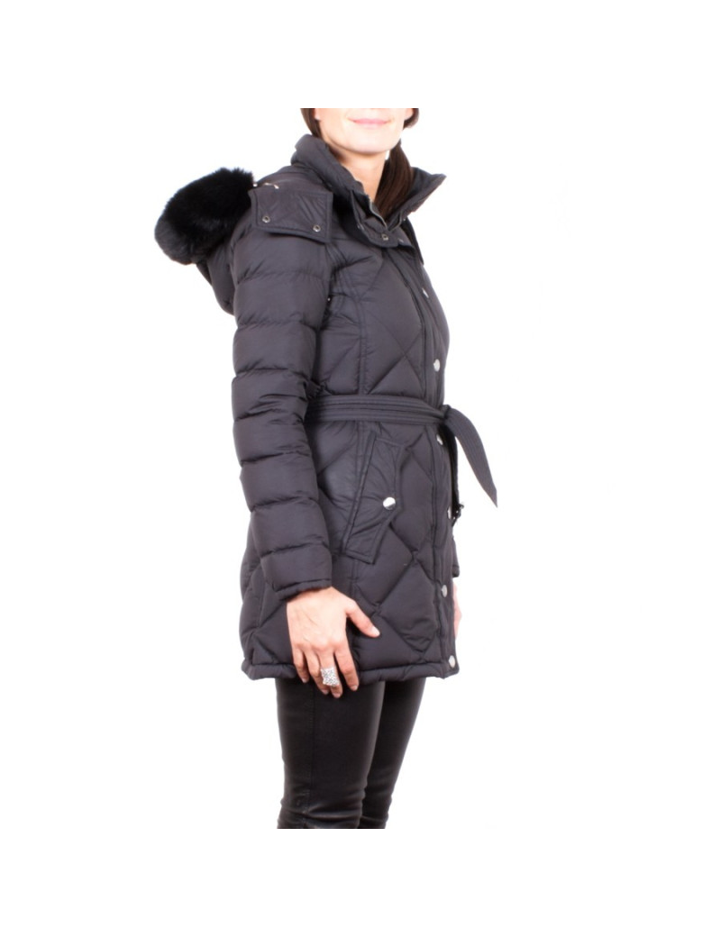 Doudoune BURBERRY T36 FR noire à fourrure