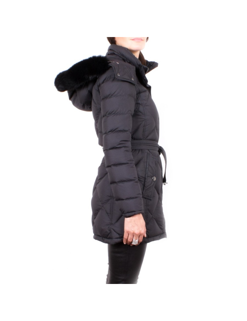 Doudoune BURBERRY T36 FR noire à fourrure