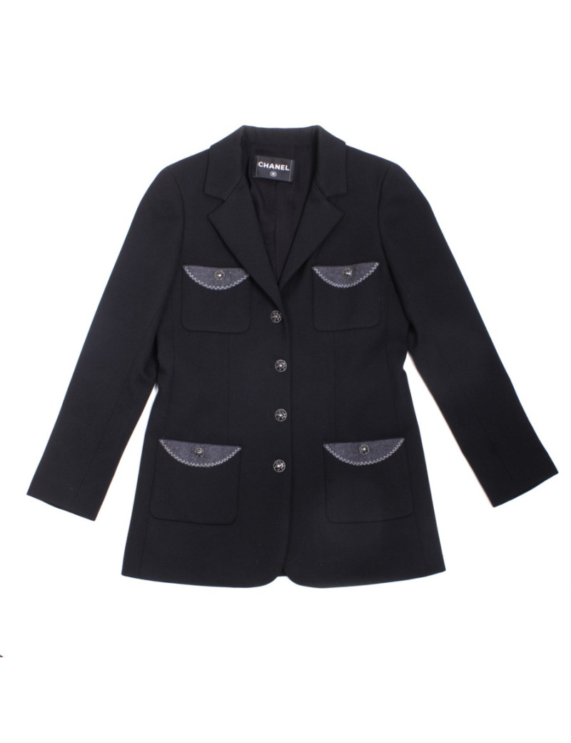 Jacket in Black wool CHANEL T 40 EN