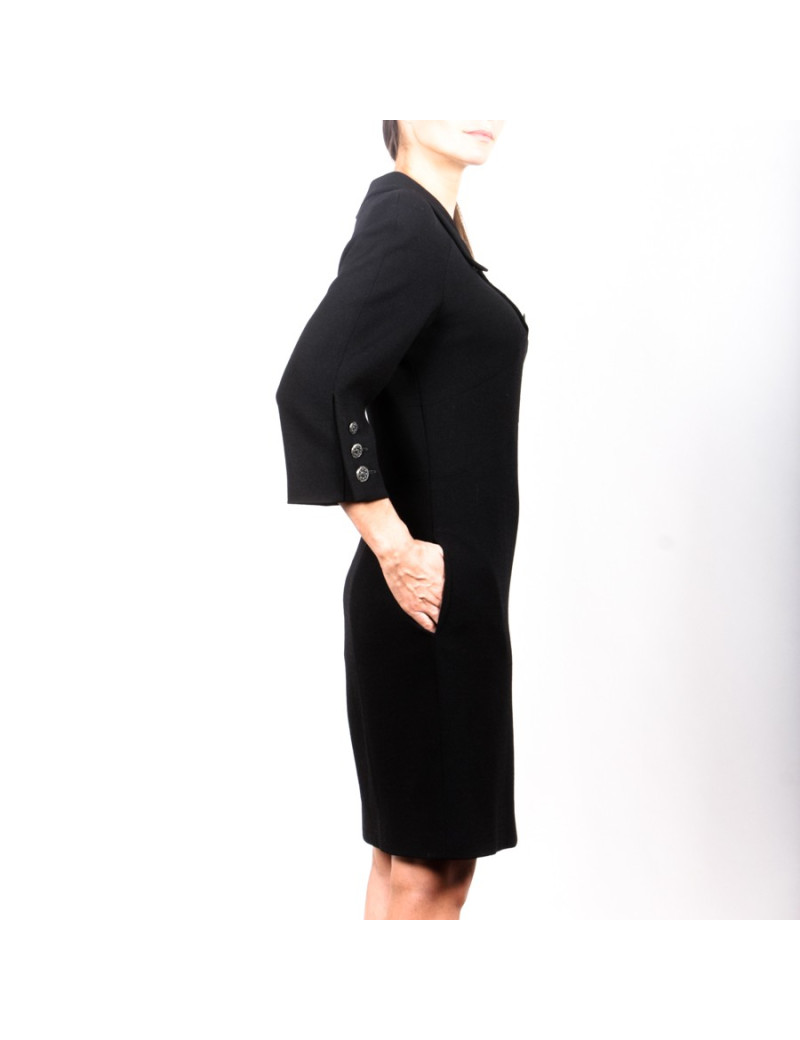 Black CHANEL T 42 EN dress in wool