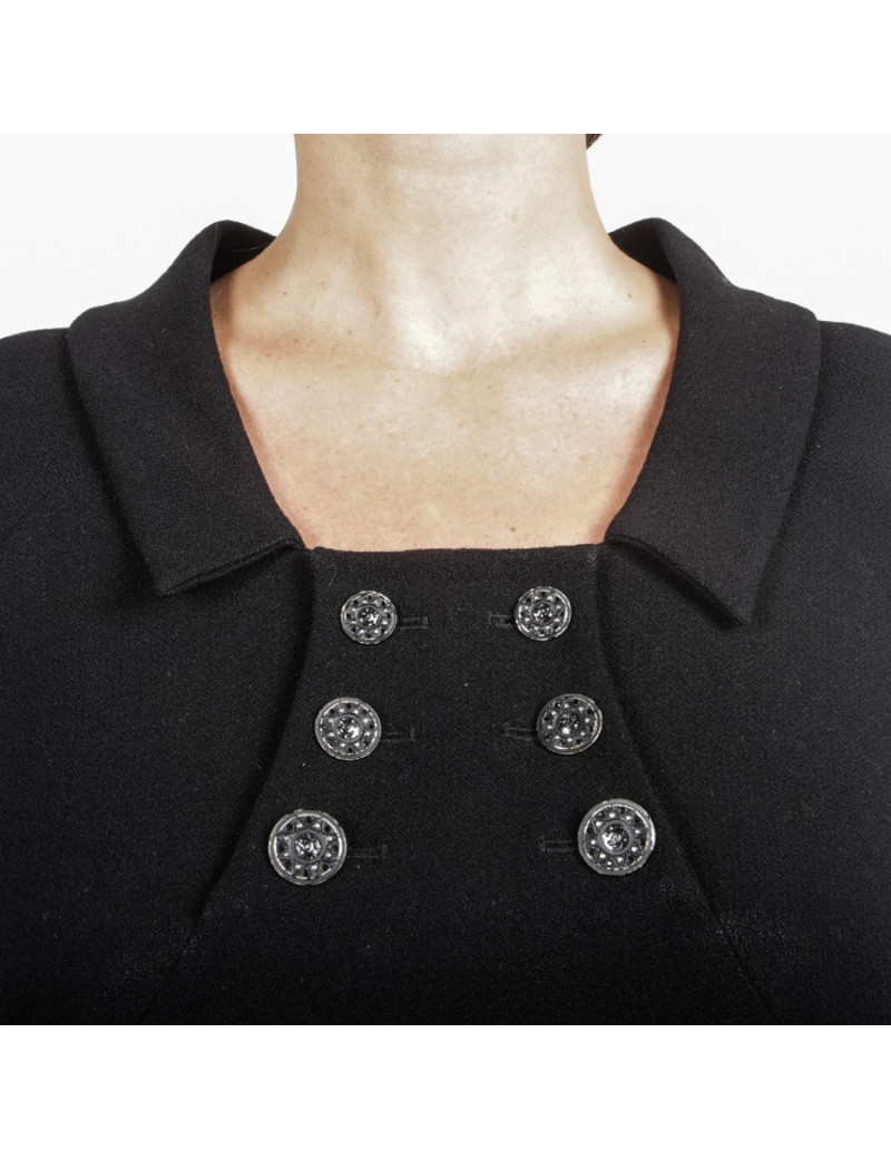 Black CHANEL T 42 EN dress in wool