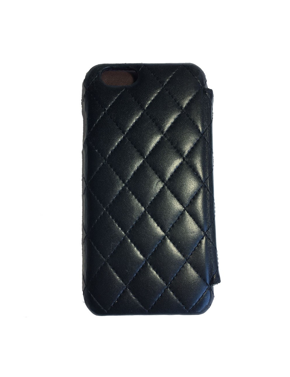 Etui  "Iphone 6" CHANEL en cuir matelassé noir