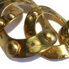 Bracelet LOUIS VUITTON anneaux en métal plaqué or martelé