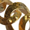 xxx Bracelet LOUIS VUITTON anneaux en métal plaqué or martelé