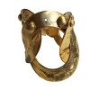 xxx Bracelet LOUIS VUITTON anneaux en métal plaqué or martelé