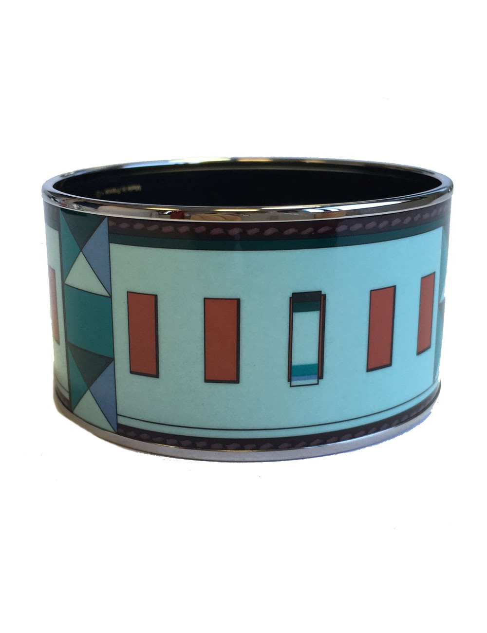 Bracelet HERMES en émail motif Collier de Chien