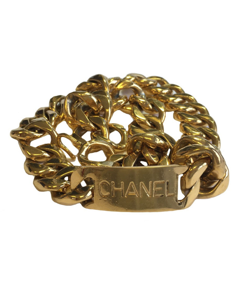 Ceinture CHANEL 80' chaîne en métal doré