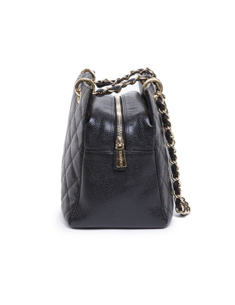 Sac CHANEL cuir grainé noir