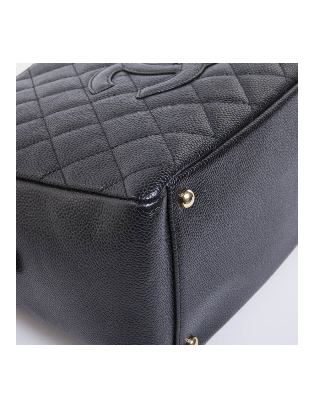 Sac CHANEL cuir grainé noir