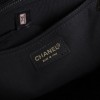 Shoping TM black grained leather CHANEL tote bag