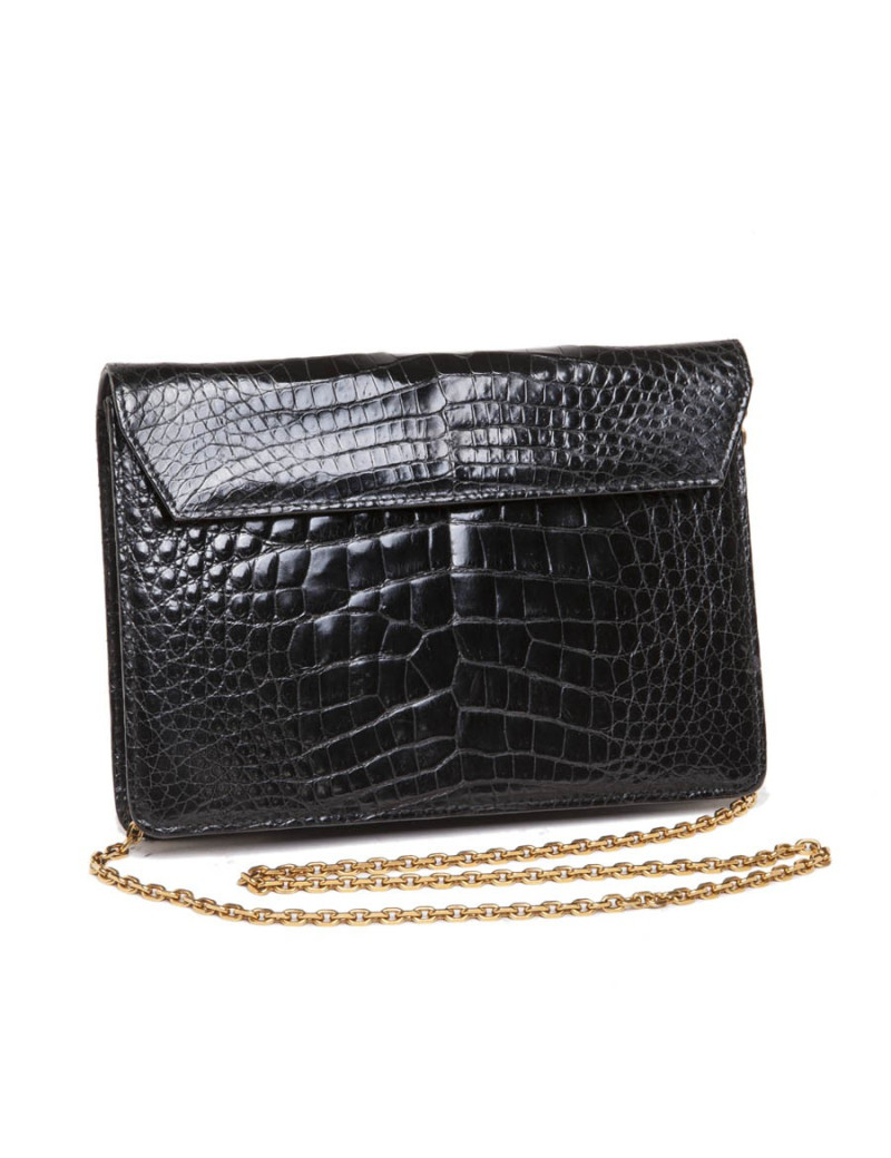 Pochette Pascal MORABITO en crocodile noir