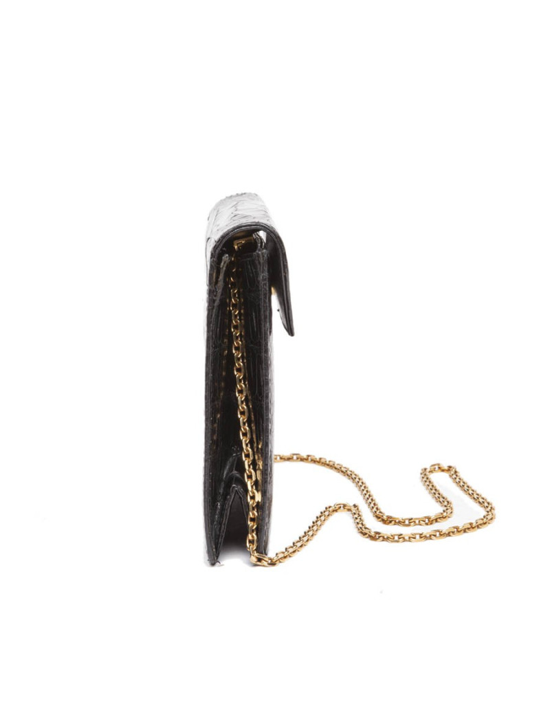 Pochette Pascal MORABITO en crocodile noir