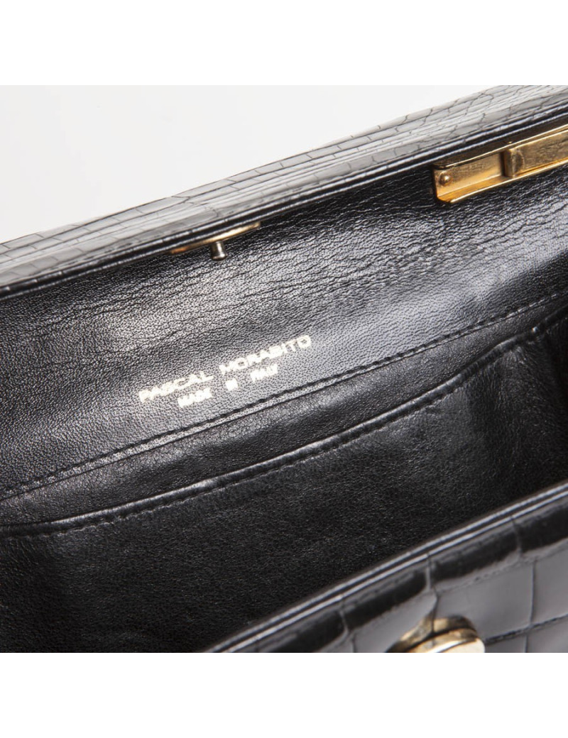 Pochette Pascal MORABITO en crocodile noir