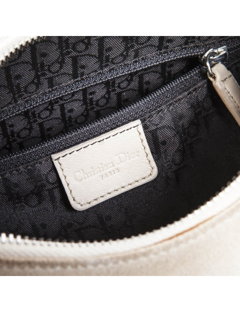 Sac CHRISTIAN DIOR suède beige