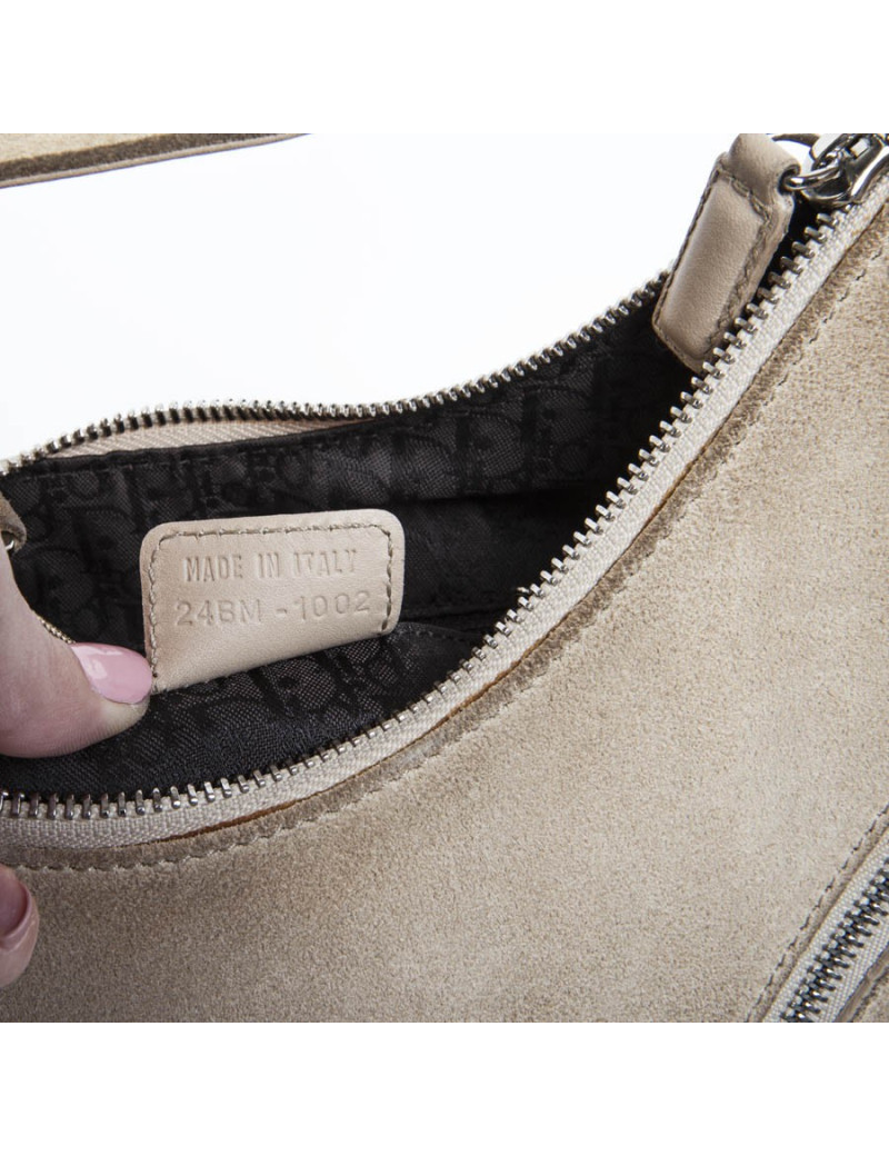 Sac CHRISTIAN DIOR suède beige