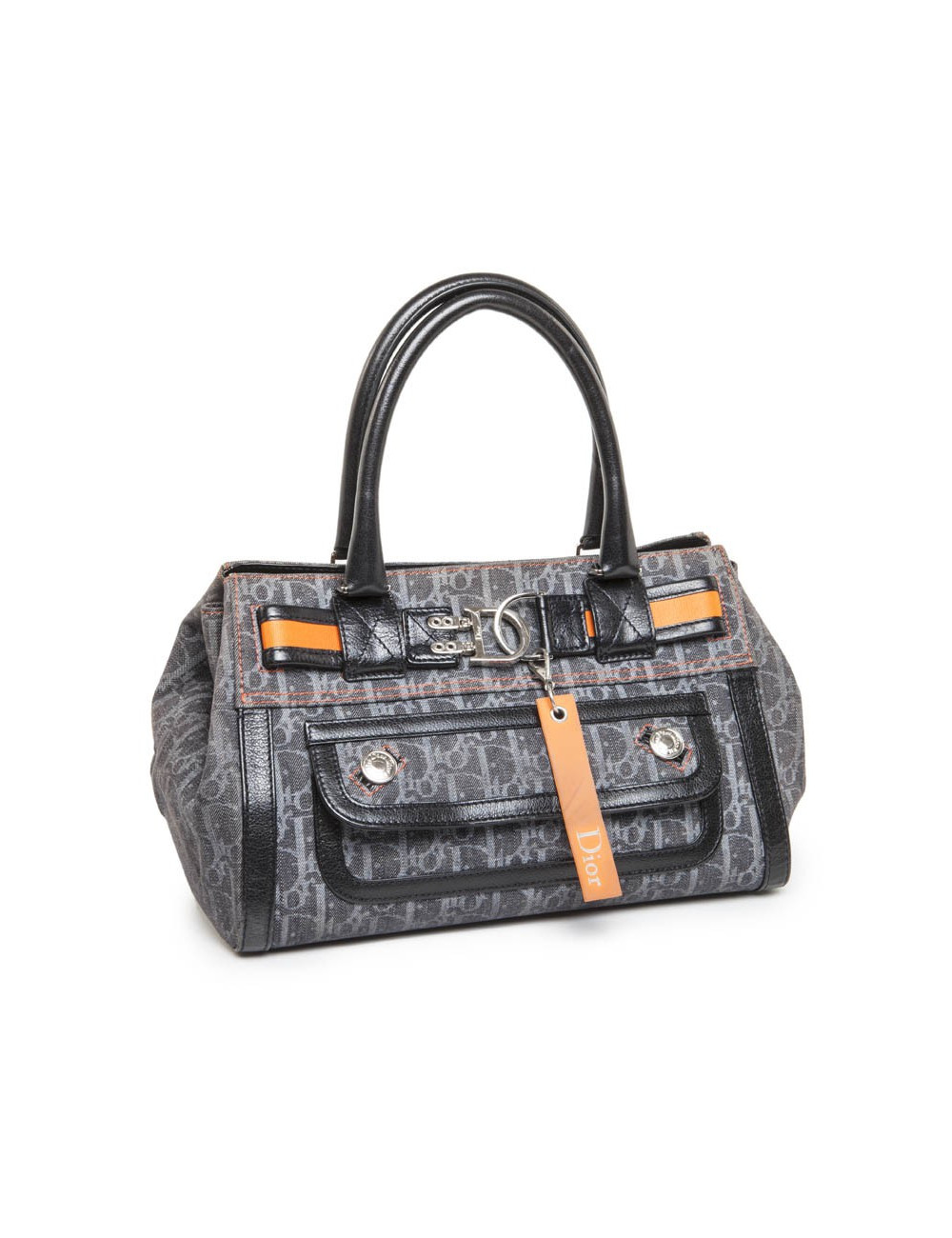 Sac CHRISTIAN DIOR toile monogram grise