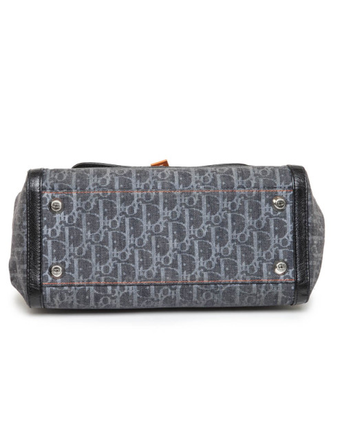 CHRISTIAN DIOR monogram canvas bag grey