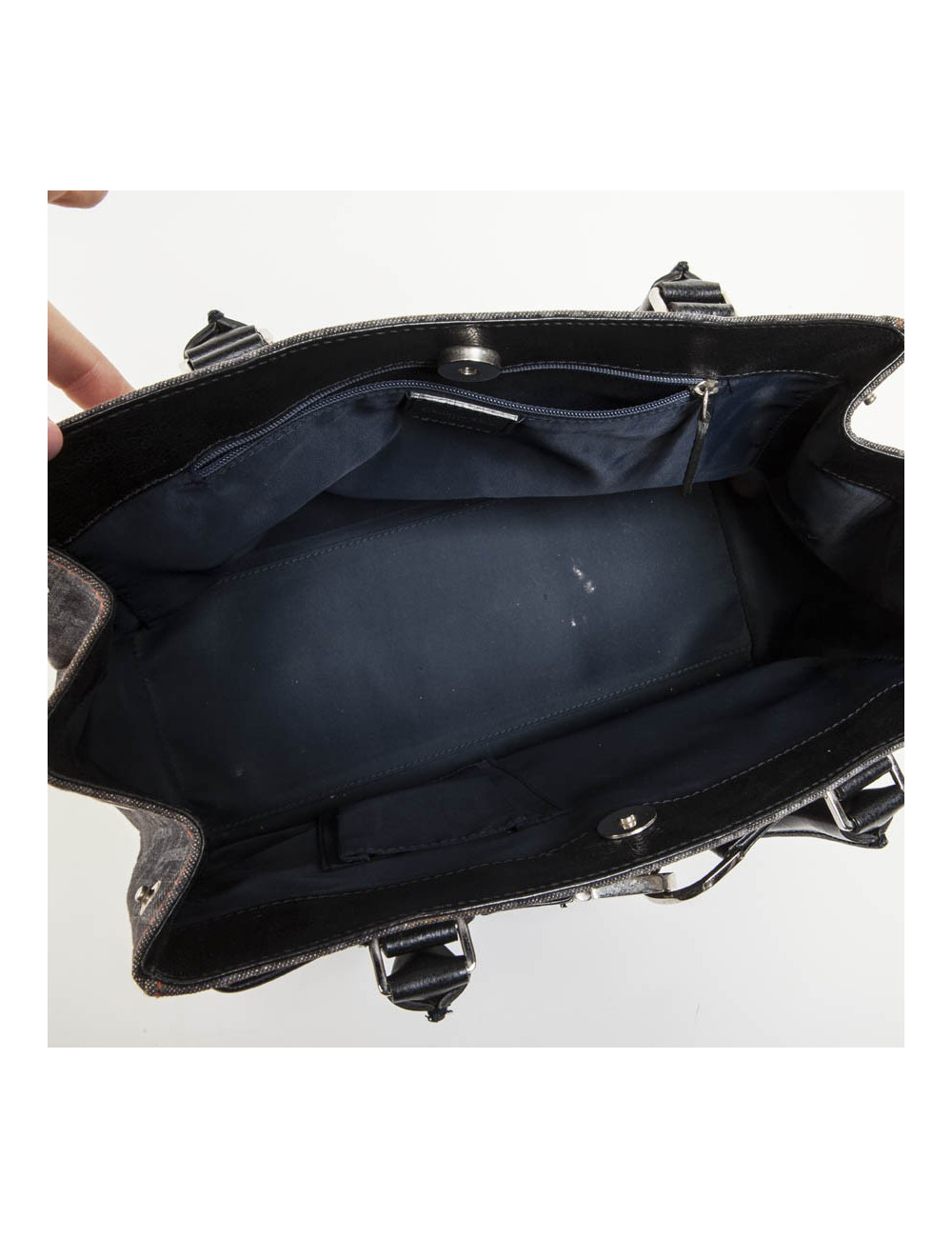 Sac CHRISTIAN DIOR toile monogram grise