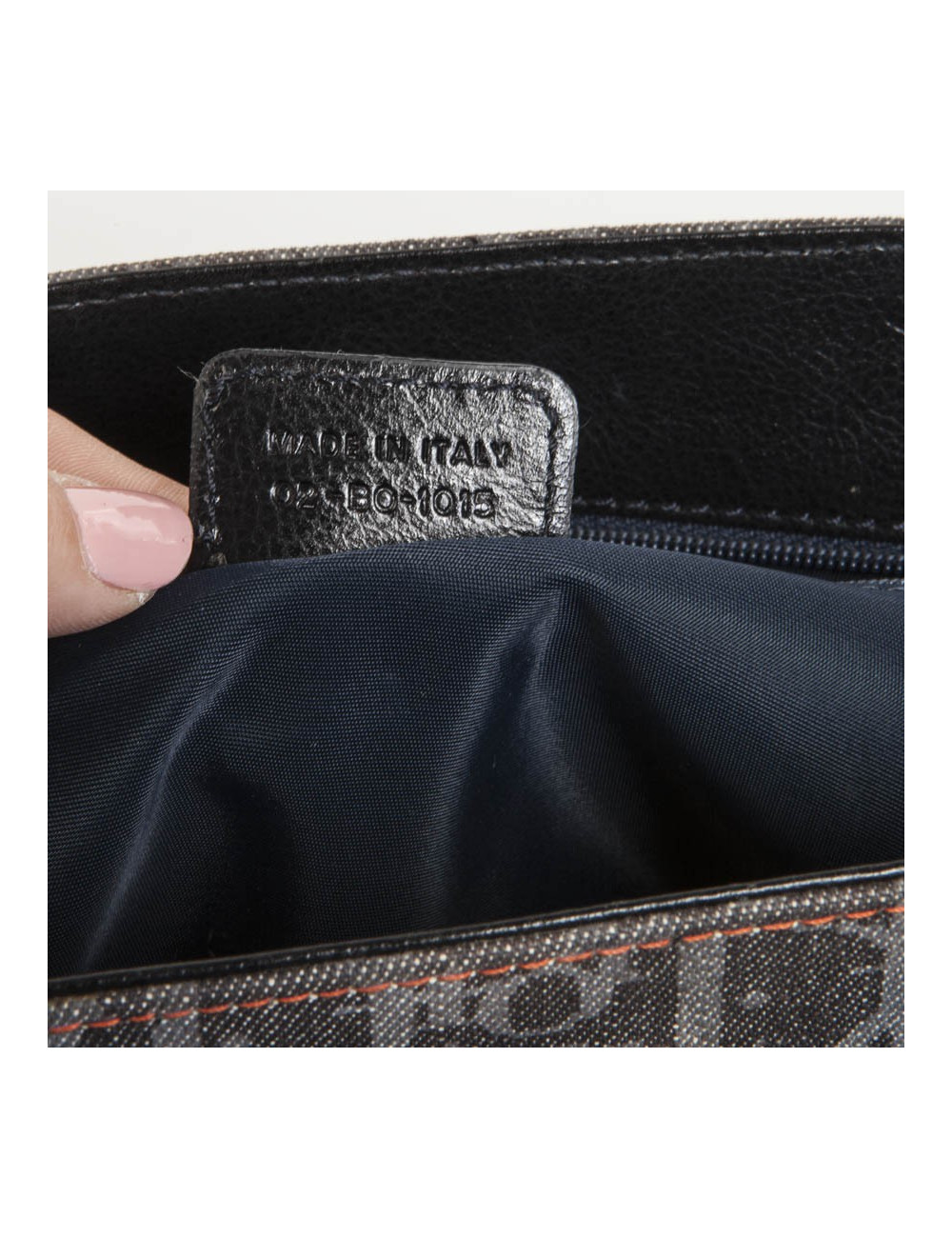 CHRISTIAN DIOR monogram canvas bag grey