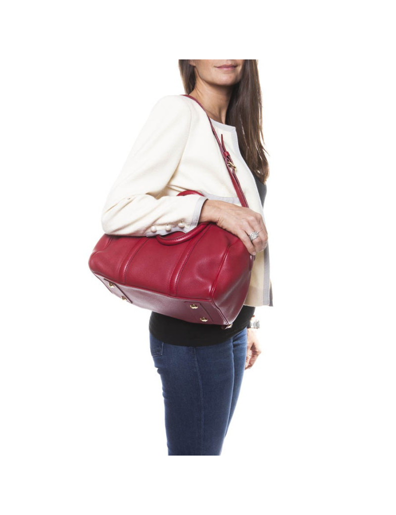 Sofia Coppola LOUIS VUITON bag in cherry soft grained calf leather