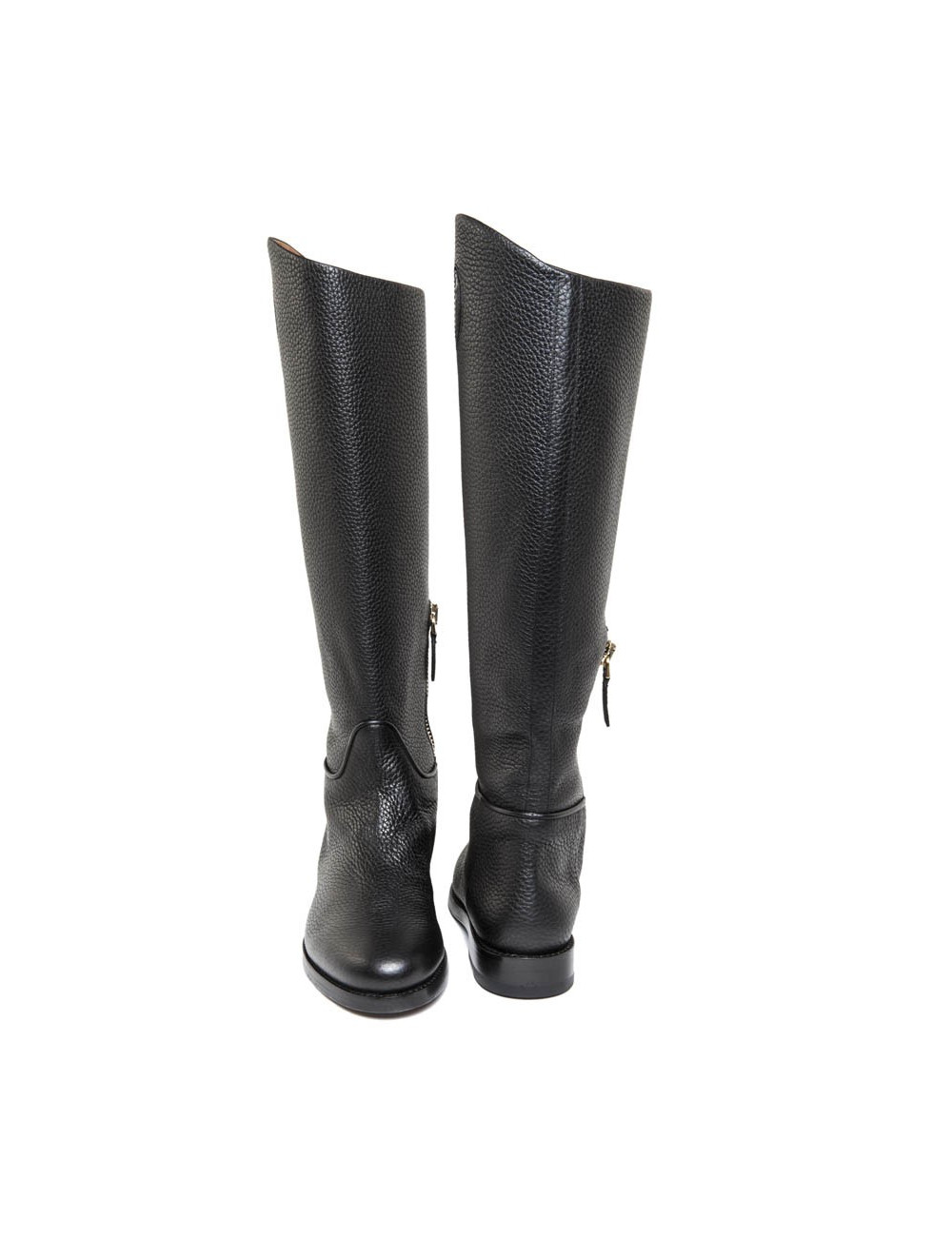 Bottes TRUSSARDI T 39 cuir grainé noir