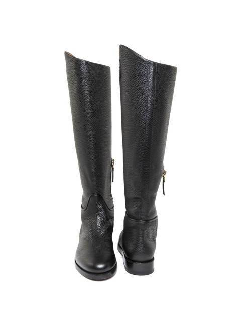 Bottes TRUSSARDI T 39 cuir grainé noir