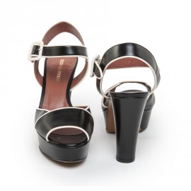 SONIA RYKIEL T 37 en two-tone leather high sandals